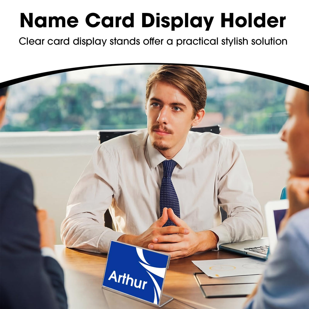 20 PCS Small Acrylic Sign Holder 4x3 inch, Small Acrylic Food Sign Labels for Party Buffet, Retail Price Display Holder, Clear Plastic Table Counter Top Stand for Name Card, Bakery, Wedding, Event Decor 20PCS 4" X 3"(10.1X7.6)