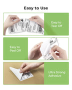 Nelko 4x6 Thermal Labels Fanfold, 500 Shipping Labels for Label Printer