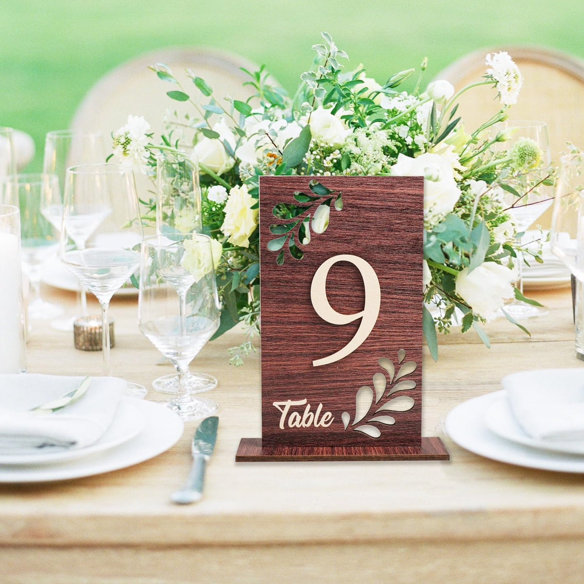 Wedding Table Numbers 1-20 Wooden Table Numbers for Wedding Reception Dark Wood A Number 1-20