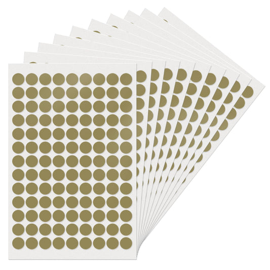 Gold Dot Stickers Round 0.5 Inch Sticker Circle Colored Labels Color Coding Labels for Office Classroom Toddlers Activity 1170 Pieces Gold