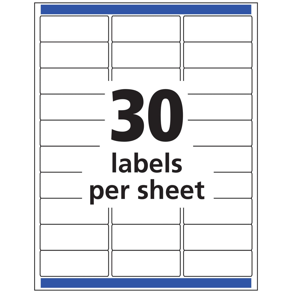 Avery Printable Address Labels for Laser Printers, 1" x 2-5/8", Matte Clear, 300 Blank Mailing Labels (15660)