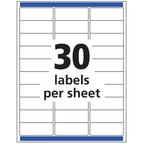 Avery Printable Address Labels for Laser Printers, 1" x 2-5/8", Matte Clear, 300 Blank Mailing Labels (15660)