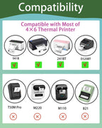 2 inch Round Thermal Labels, Thermal Printer Labels Sticker use for Barcode, Shipping, Customized, Circle Direct Thermal Stickers 500 PCS/1 Roll, Gradient Green Magic Forest 2''×2''(Round)