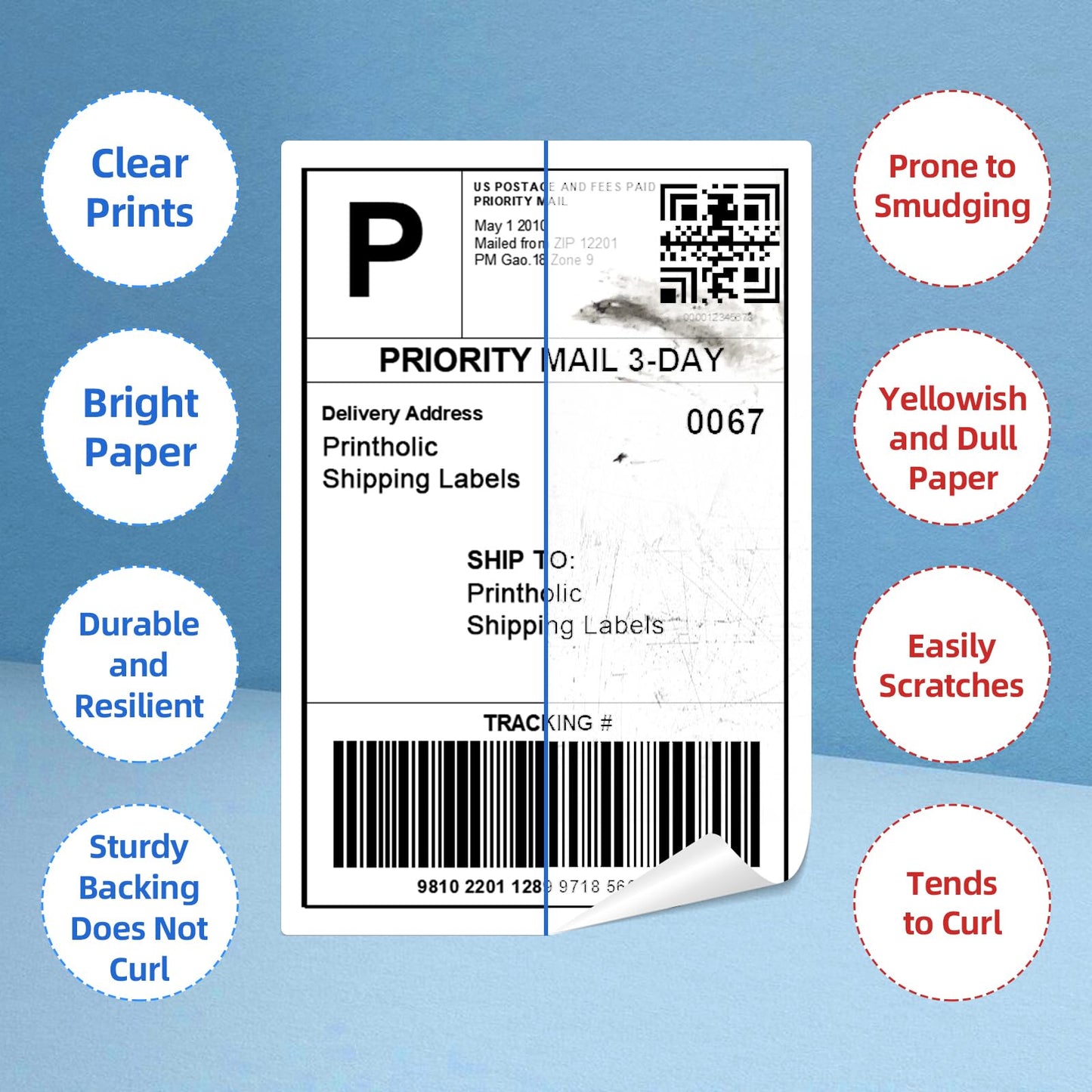 Compatible Direct Thermal Labels Replacement for DYMO 30336 (1" x 2-1/8") 12 Rolls Return Address & Barcode Labels - Use with Labelwriter 450, 450 Turbo, 4XL Printers - 500 Labels/Roll 1" x 2-1/8" / 12 Rolls
