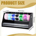 Feifeiya Adjustable Label Dispenser Acrylic Sticker Roll Dispenser, 7 Disks