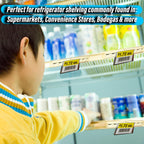 2.25" L x 1.25" H Plastic Cooler/Refrigerator UPC Label Holder Clip Organizer for Double Wire Fridge Shelf - 50 Pack 2.25" x 1.25"