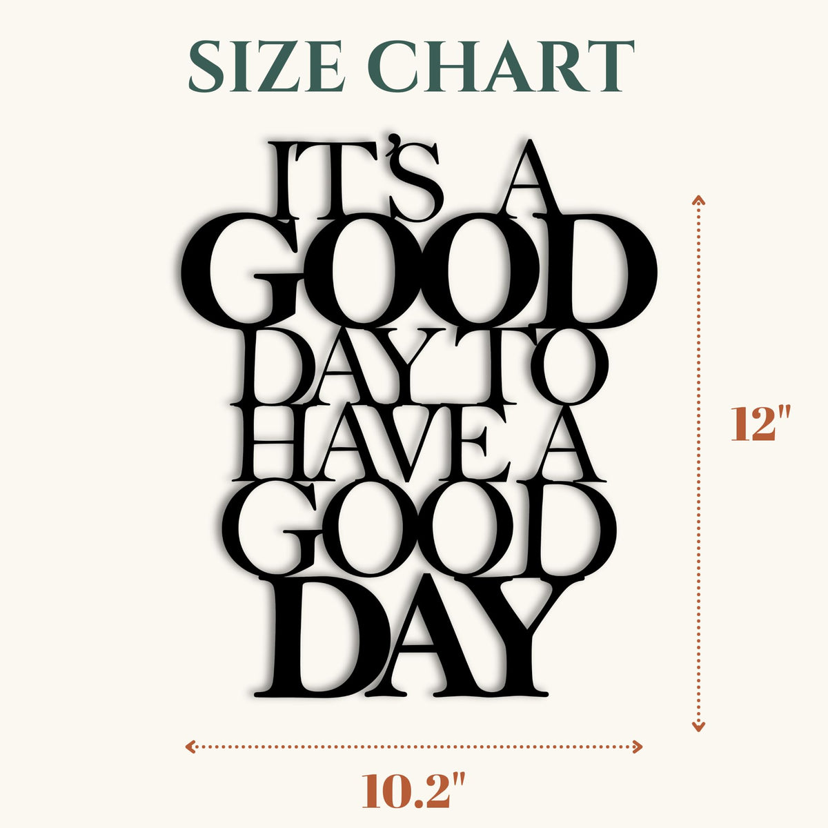 JYNORA Inspirational All-Metal Sign 12x10 Inch - It's a Good Day to Have a Good Day Positive Affirmation Freestanding Tabletop Plaque, Large Motivational Home & Office Desk Decor