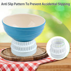 12 Pieces Display Stands for Pyrex Round Bowls Risers for Pyrex Bowls Stacker Stacking Rings for Cabinet White