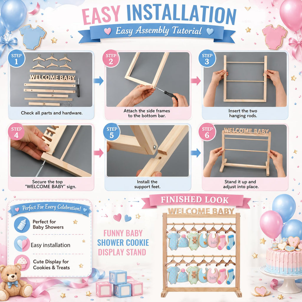 Mifoci Baby Shower Cookie Display Stand
