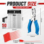 Chunful 50 Set Fire Extinguisher Tags Hole Puncher Numbered Security Ties