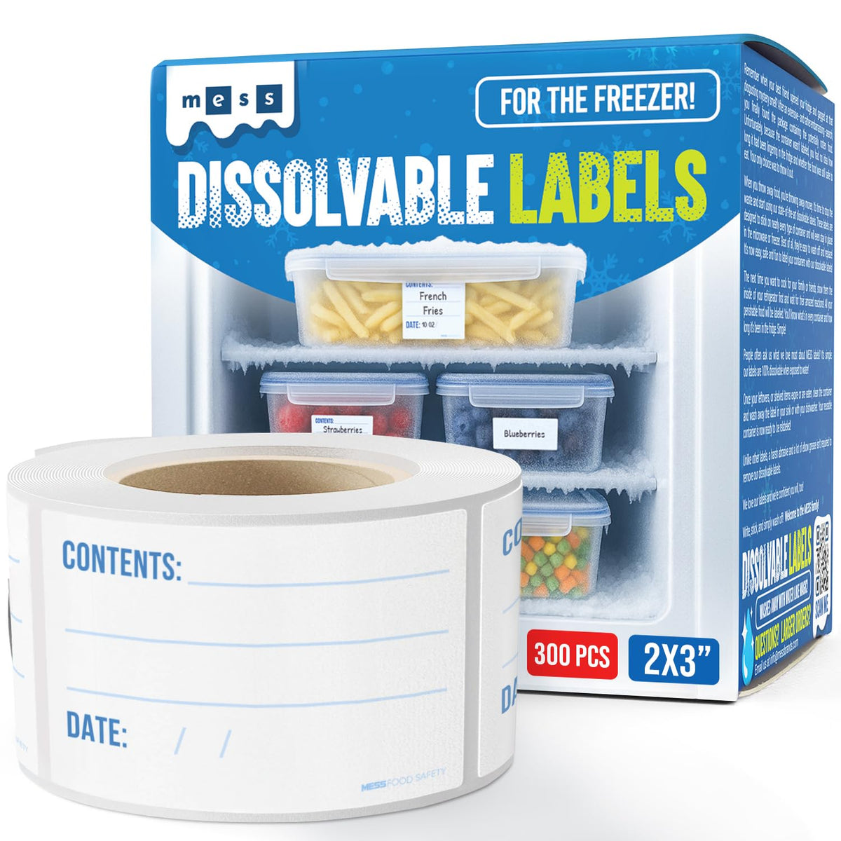 Kitchen Prep Bundle - 2x3 300/Roll - Blank 1x2 200/Roll - Freezer Labels