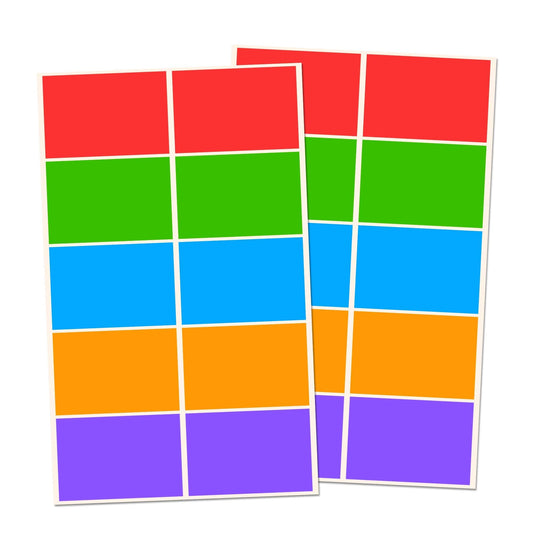 250 Pack, Colored Labels Stickers, for Moving Boxes - 5 Colors, 3" x 2" 250 Pack