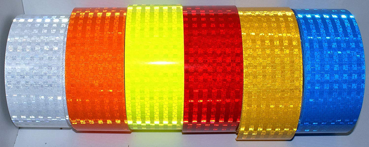 LiteMark 2 Inch Reflective Tape, Orange High Intensity, Long Distance Light Focus Durable, Weatherproof Adhesive Reflective Tape for Trailers & Equipment (30 Feet) 30 Feet