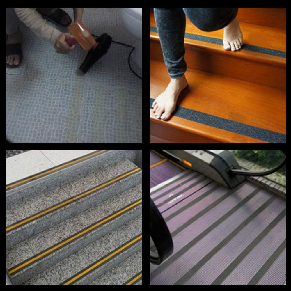 2Inch 16.4Ft Yellow Non Skid Safety Tape Anti Slip Adhesive Grip Tape For Steps Stairs Indoor or Outdoor Applicable, High Traction
