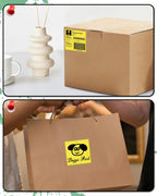 3"x3" Square Thermal Labels Stickers, Yellow, 500 Sheets/Roll