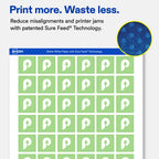 Avery® Matte White Square Labels, 1" x 1", 2400 Total 2,400 labels