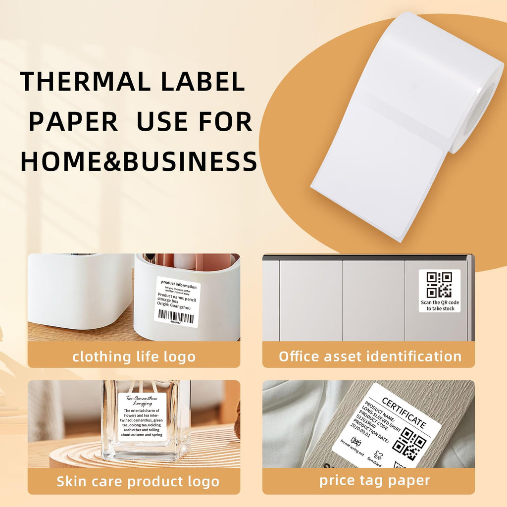 Thermal Labels for M110/M100/M220/M108,1.96”x1.96”(50x50mm) 1.96*1.96 3 rolls