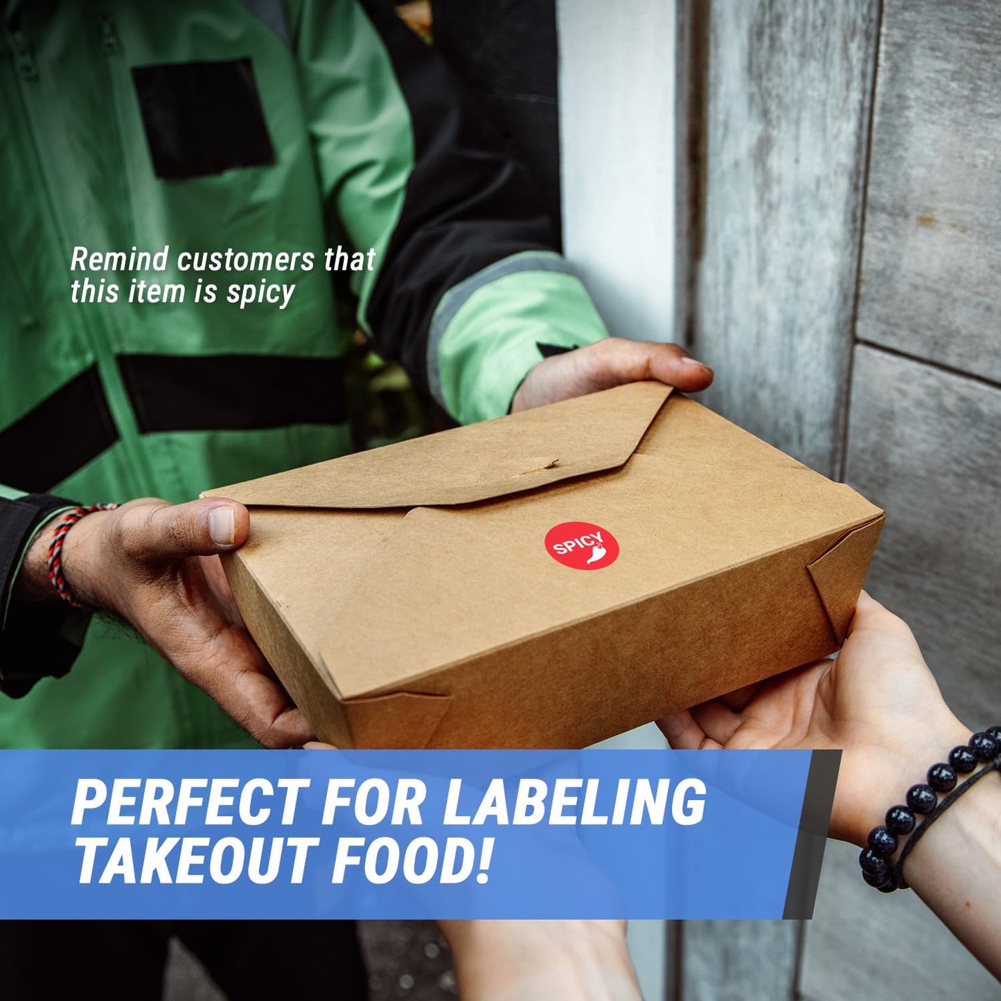 TucoDeals | Spicy Labels Stickers - 1.5" Round Food Meal Choice Label Stickers for Restaurant Deli Grocery Store Food Packaging Food Truck, Strong Adhesive & Easy Peel (Red, 600 Labels on Sheet)