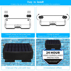 OOSSXX Solar Powerd Deck LED Solar Light Clip-On Yard Security, 2Pack Set of 2