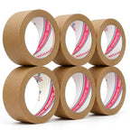 Eco-Friendly Brown Kraft Paper Packing Tape 2 Inch 30 Yards 6 Rolls