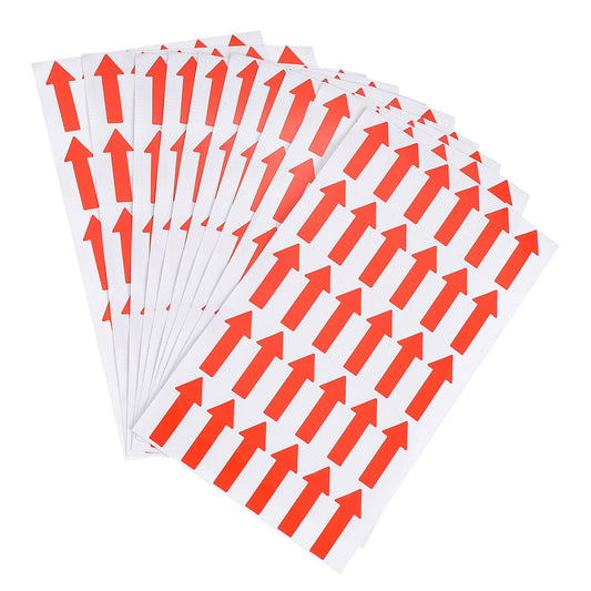 YOKIVE 300 Pcs Arrow Sticker, Mini Coding Signs Label | Adhesive for Water, Direction Inspections, Products Defect Markers, Boxes (Red, 1.2x0.4-inch) Red