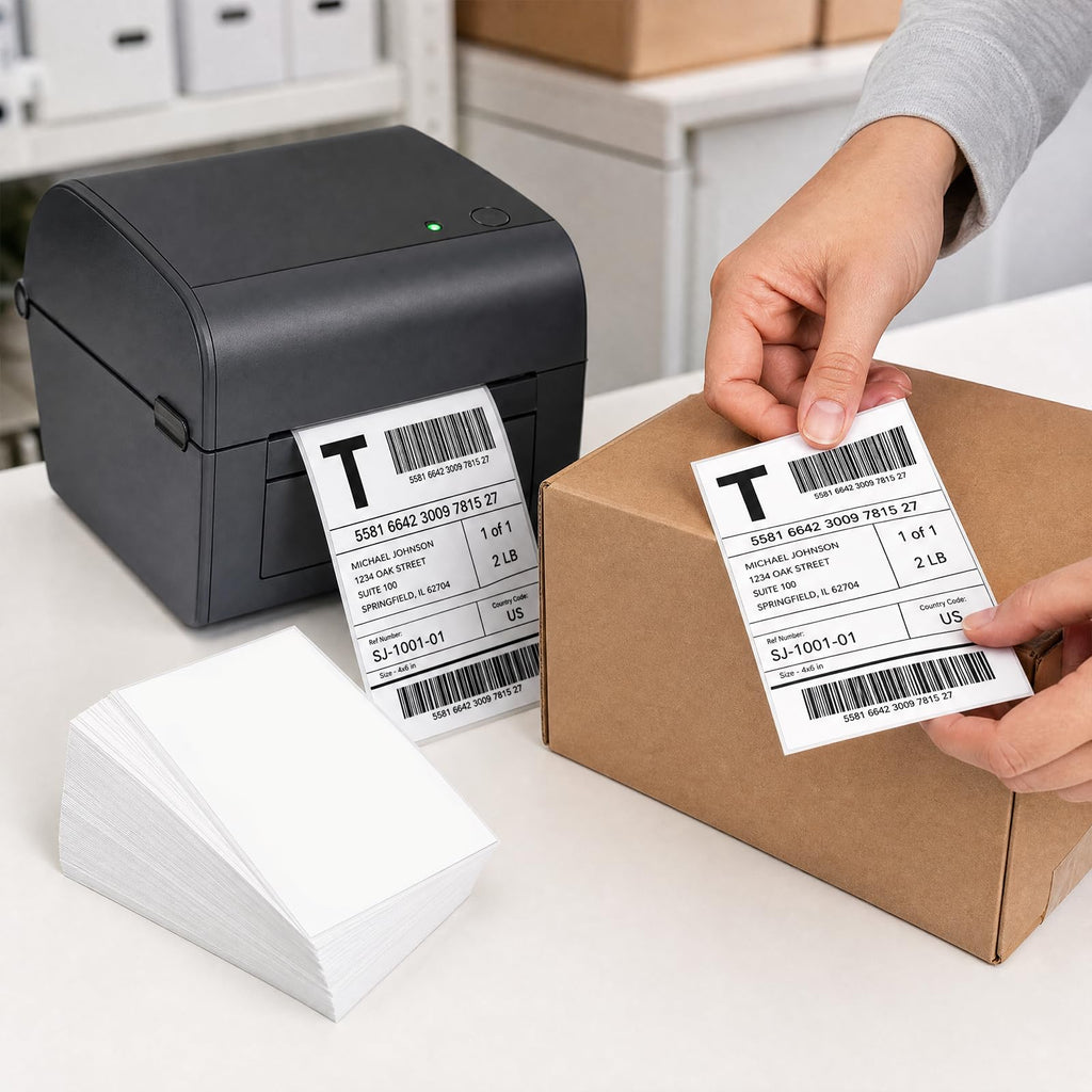 4x6 Direct Thermal Shipping Labels, Compatible with Thermal Printers, for Shipping, Mailing, Small Business (200) 200