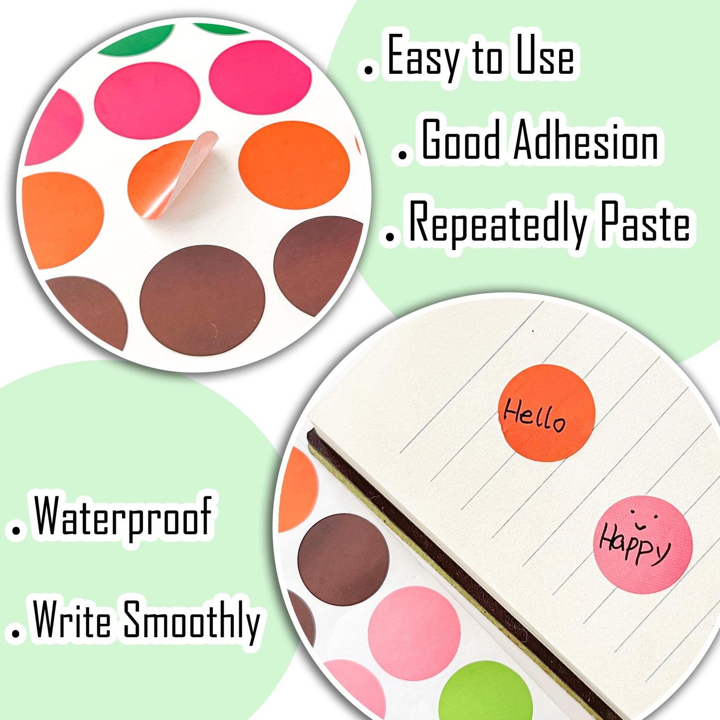 1400 PCS Dot Stickers, 3/4 inch Round Color Coding Label Circle Stickers, 20 Colors Circle Dot Label Sticker, Round Labels for Office Classroom Student Toddlers