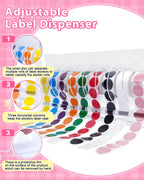 UCEC 9 Disks Sticker Roll Dispenser, Acrylic Label Sticker Holder