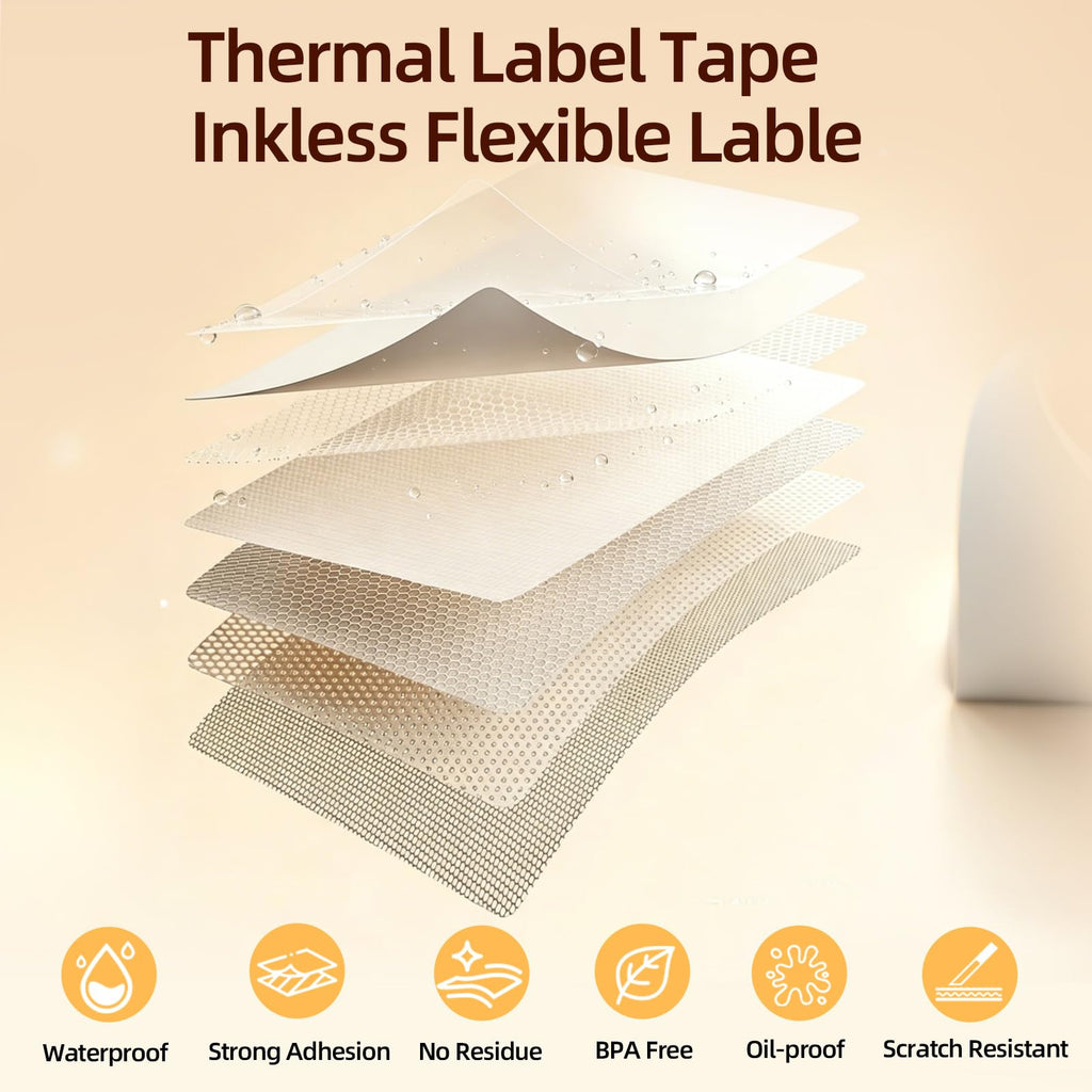 Thermal Labels for M110/M100/M220/M108,1.96”x1.96”(50x50mm) 1.96*1.96 3 rolls