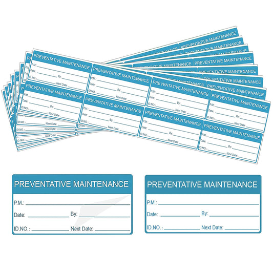 Self Laminating Preventative Maintenance Labels 1 x 2 Inch Inspection Safety Label by Date Next Stickers 180 Pcs Write On Calibration Stickers with Clear Flap Stickers Industrial Adhesive Vinyl Labels Blue
