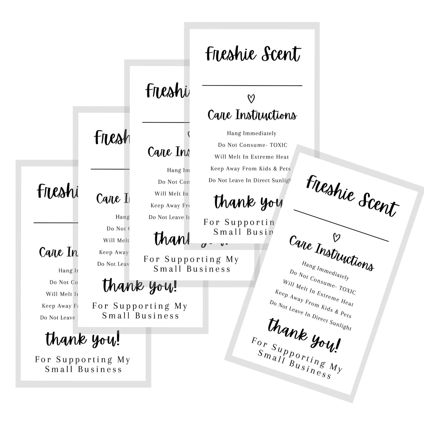 Freshie Label Stickers | 120 Pack | 2x3.5" inches Stickers | Freshies Supplies for DIY Crafts for use with Freshies Supplies, Beads and Silicone Molds, Freshies Scent Labels | White Background Design