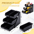 Novabright 6 Compartment Serve Condiment Bin Self Serve Condiment Packet 6 Bin 3 Tier