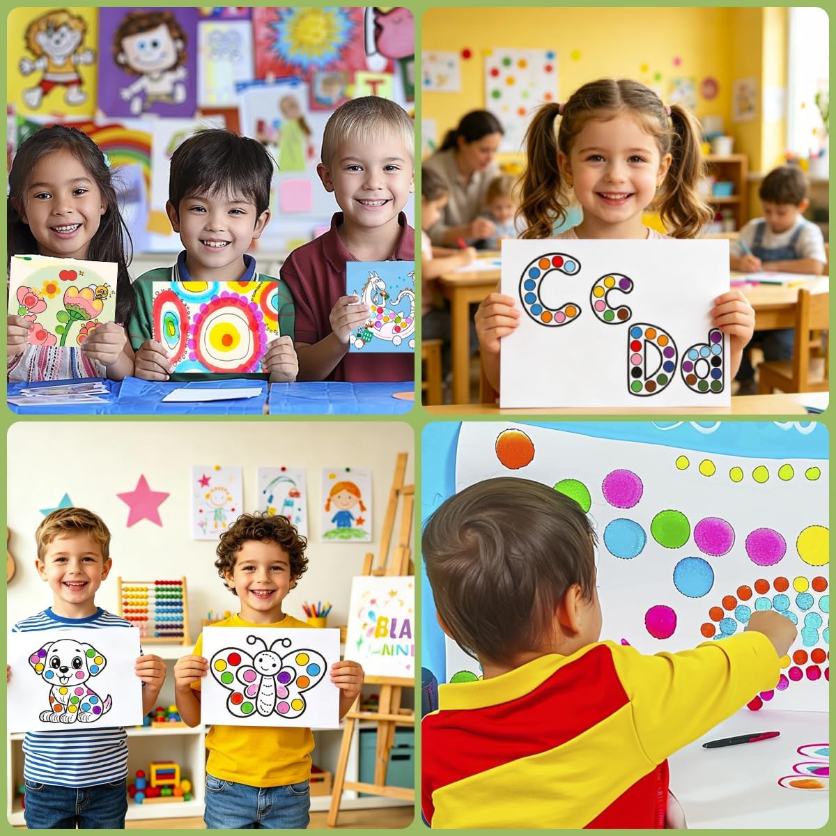 24 Color Dot Markers for Kids Washable Bingo Markers Dot Paint Marker Set small 24