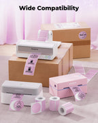 2" Glitter Thermal Labels 100 Labels/Roll+2" Holographic Round Thermal Labels 400 Labels/Roll