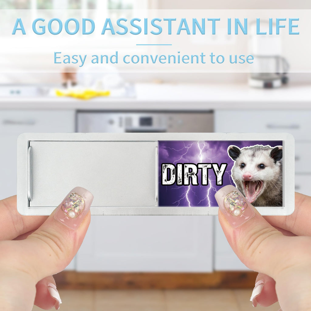 Dishwasher Magnet Clean Dirty Sign Possum