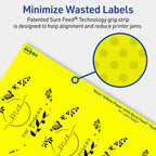Avery Printable Oval Labels, Sure Feed Technology, 4-1/4" x 2-1/2", Neon Yellow Labels, Laser/Inkjet Printable, 120 Total, Great for Packaging and Candles 120 labels
