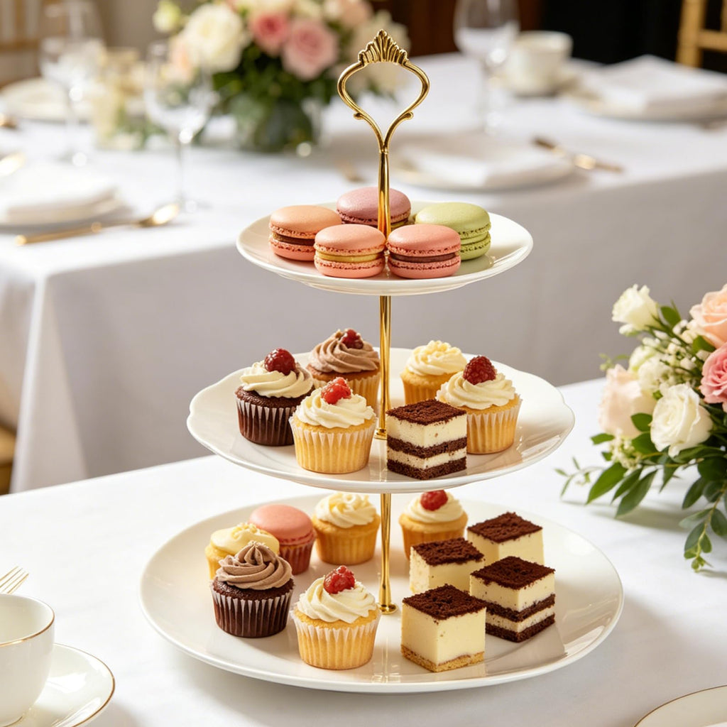 QTLCOHD 15 Sets 3 Tiered Cake Stand Hardware Kit, Zinc-Alloy, Gold Crown