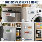 Dishwasher Magnet Clean Dirty & Open Close Sign, Retro Slider Magnetic