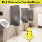 Ceenna 2 Pcs 19.5 Inch Wet Floor Sign Pop-up Safety Cone with Storage Tube Wet Floor Symbol Yellow Warning Sign for Retail, Grocery, Office, Cinema, Restaurant, Mall