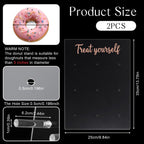 2 Pack Donut Wall Display Stand for Dessert Table, Clear Acrylic Donut Board Display Holder Wall Stand for Wedding Birthday Holiday Party Bridal Baby Shower Decorations, 13.78 x 9.84 Inch
