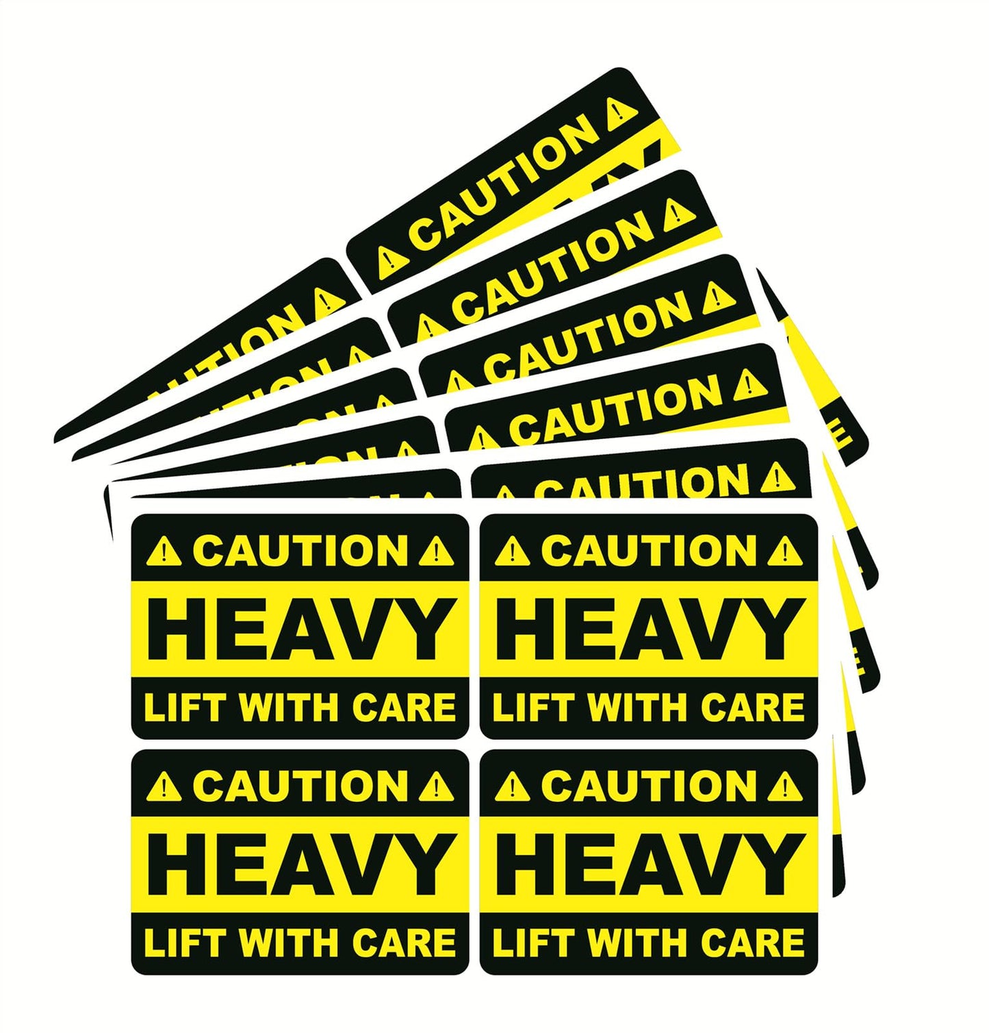 Caution Heavy Sticker,2x3 inch 200pcs Yellow Heavy Lift with Care Shipping Sticker