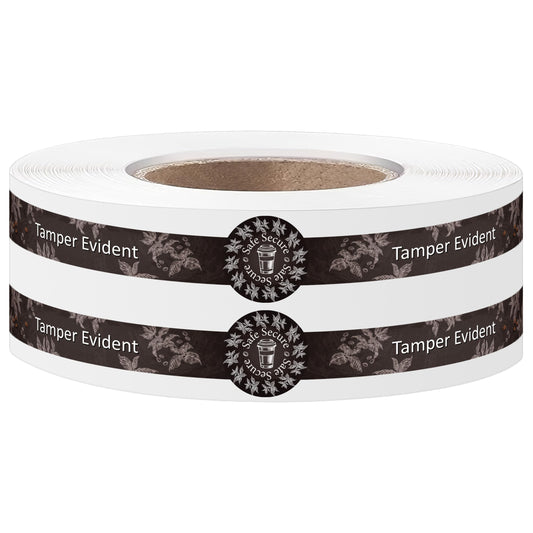 800 PCS Safe Secure Tamper Evident Seals Stickers for Drink Lids Food Delivery Labels for Freshness Tags Coffee Milk Tea Ice Cream Stick Strips 1 x 9inch A