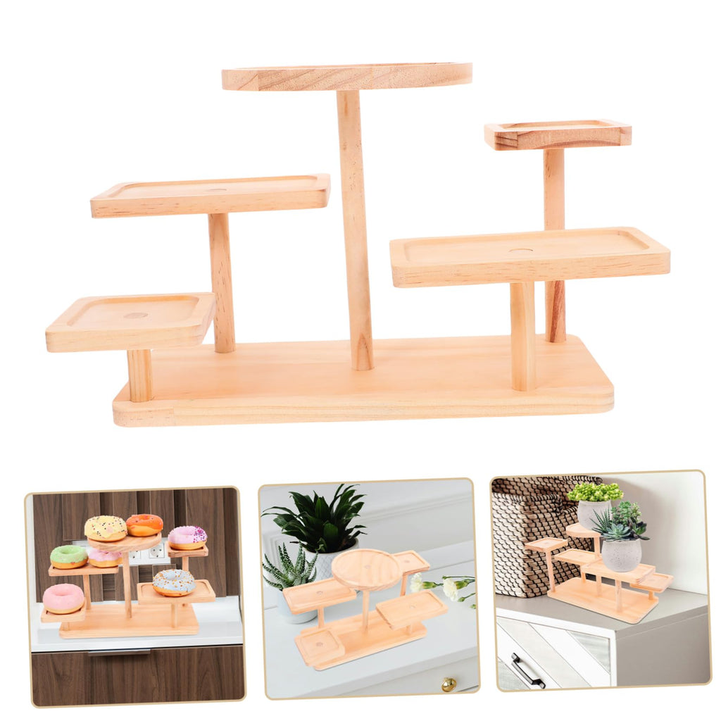 Space-Saving Wooden Jewelry Display Rack for Craft Shows Decor Makeup and Home Decor