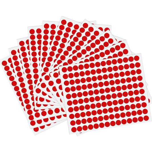 Dot Stickers Color Circle Sticker: 1/2 Inch Circle Stickers 1400pcs Self-Adhesive Color Coding Labels Round Labeling Stickers for Office Classroom Yard Garage Sale Price (Red) Red