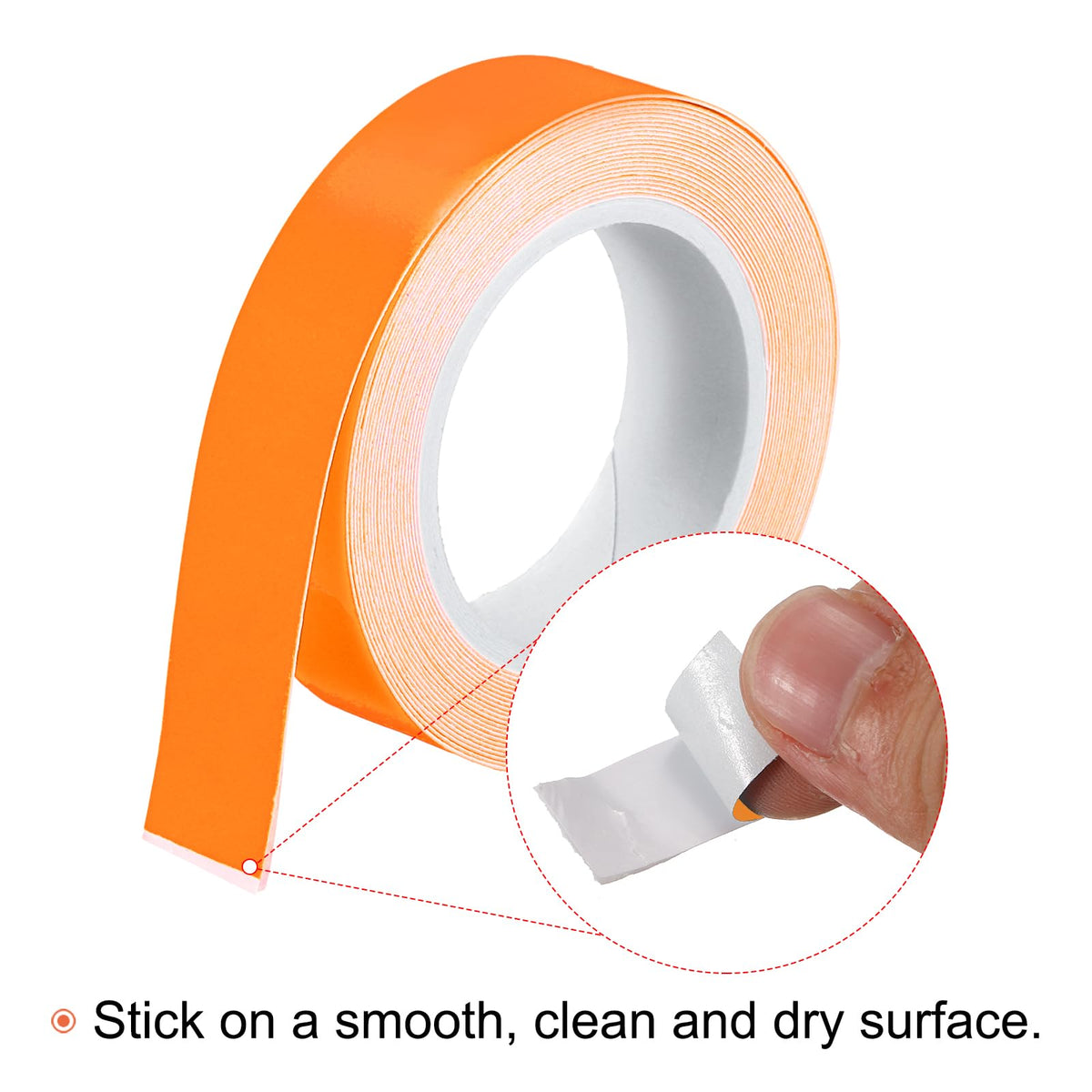 MECCANIXITY Glow in The Dark Tape 9.8 Ft x 0.5 Inch Luminous Fluorescent Tape for Night Outdoors Indoors Decorations Signs, Orange Pack of 3