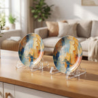 2-Pack Clear Acrylic small plate stands for display 2.36 Inch