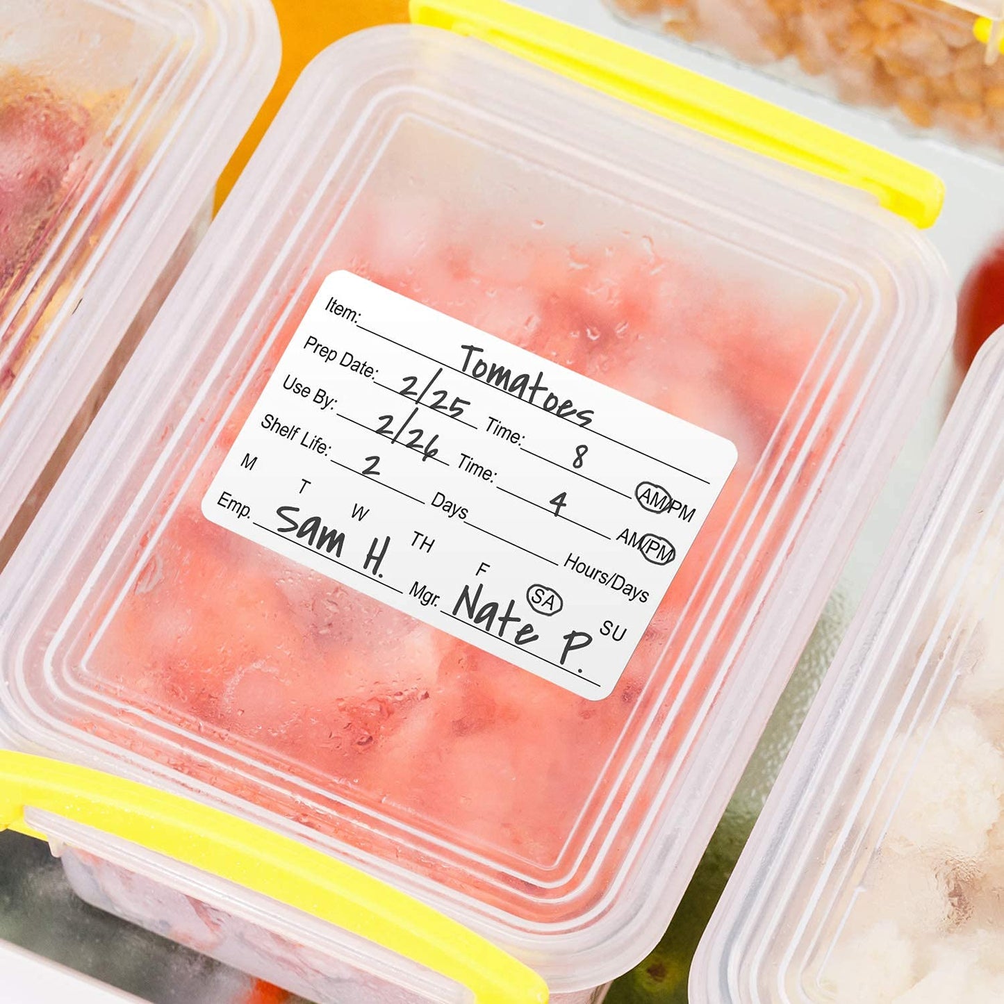Restaurant Quality Shelf Life Labels / 500 Meal Prep Stickers/Use by Removable Labels / 2" x 3" Food Organization Sticker/Made in The USA Removable 2” x 3”