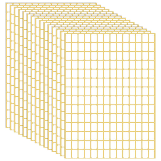 2940 Pcs White Labels Sticker Small Blank Price Stickers Removable Rectangular Labels for Envelopes File Folders Jars Boxes School Office Kitchen 15 Sheets(9x13mm) 9x13mm