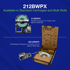Epson LABELWORKS 212BWPX Label Tape - Black on White - 1/2" (12mm), 30ft