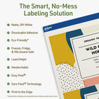 Avery Dissolvable Rectangle Labels, Sure Feed Technology, 4.75" x 7.75", Matte White, Print-to-The-Edge, Laser/Inkjet Printable, 50 Labels Total